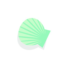 Vector Illustration Of Summer Holidays Attributes On Background. A Green Shell Icon.