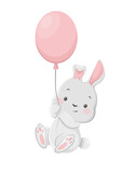 Fototapeta Dziecięca - Happy Easter. Funny bunny cartoon character