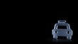 © Destrosvet - 3d rendering frosted glass symbol of taxi isolated with reflection