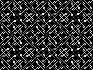 Wall Mural - Seamless of abstract pattern. Design diagonal tile of symbol p white on black background. Design print for illustration, texture, textile, wallpaper, background.