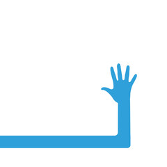 Wall Mural - hand icon vector illustration on white background hand up
