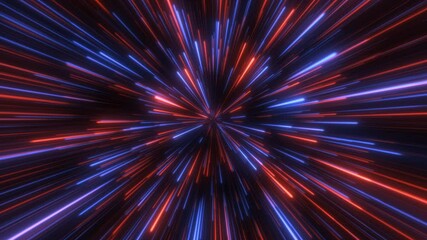 Wall Mural - through space, starfield. seamless loop abstract particles background.