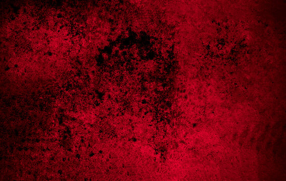 Fototapete - Old wall texture cement black red background abstract dark color design are light with white gradient background.
