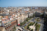 Fototapeta Morze - View over Valencia from El Micalet Cathedral, Spain