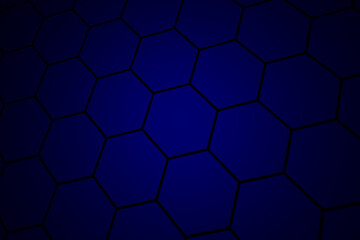 Wall Mural - Honey or honeycomb in dark blue for technology background textured.
