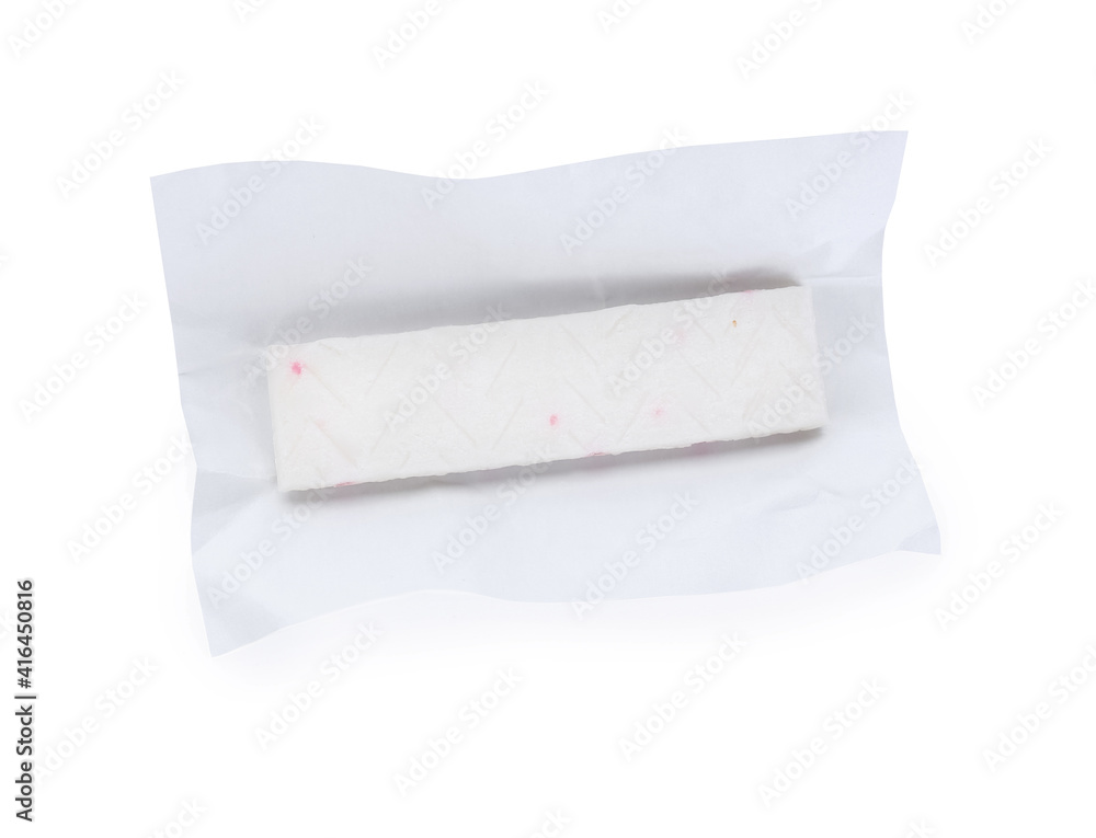 Chewing gum on white background