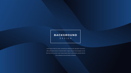 Abstract background dark blue with modern corporate concept. 3d cover of business presentation banner.
