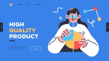 Sticker - Landing page template of developing computer software, coding and programming . Modern flat design concept of web page design for website. Vector