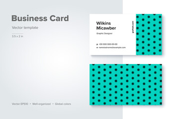 Wall Mural - Trendy abstract business card template. Modern corporate stationery id layout with geometric pattern. Vector fashion background design with information sample name text.
