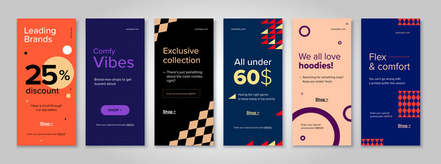 Wall Mural - modern promotion rectangular web banner for social media mobile apps. elegant sale and discount prom