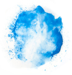 Abstract shapeless spot, blue pastel. Abstract spot on a isolated white background