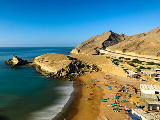 An Ariel view of the Majestic Kund Malir beach, Pakistan