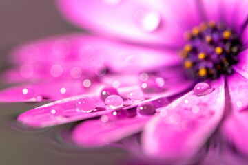  ガーベラの花と水滴