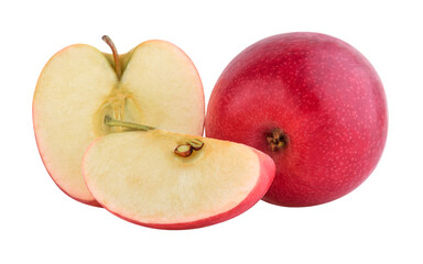 Wall Mural - Pink lady apple isolated on white background.