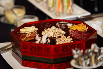 Canvas Print - Various foods at the buffet restaurant