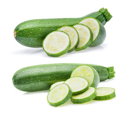 Wall Mural - zucchini isolated on white background