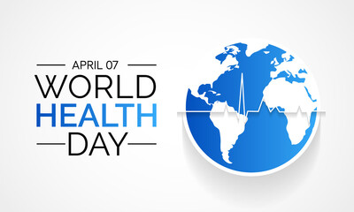 world health day is a global health awareness day celebrated every year on 7th april. vector illustr