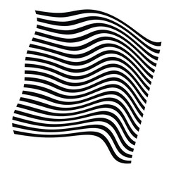 Wall Mural - optical art abstract vector background shape wave design black and white op art  3d design, with organic effect.