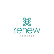 © Bdjo - Herbal renew logo design. wellness symbol. Abstract ornamental. boutique business sign vector template.