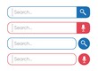 © Ophelia - Search Bar for ui, design and web site. Set of search form templates for websites isolated on blue background. Search Address and navigation bar icon.