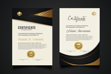 certificate template with Luxury realistic texture pattern,diploma,Vector illustration