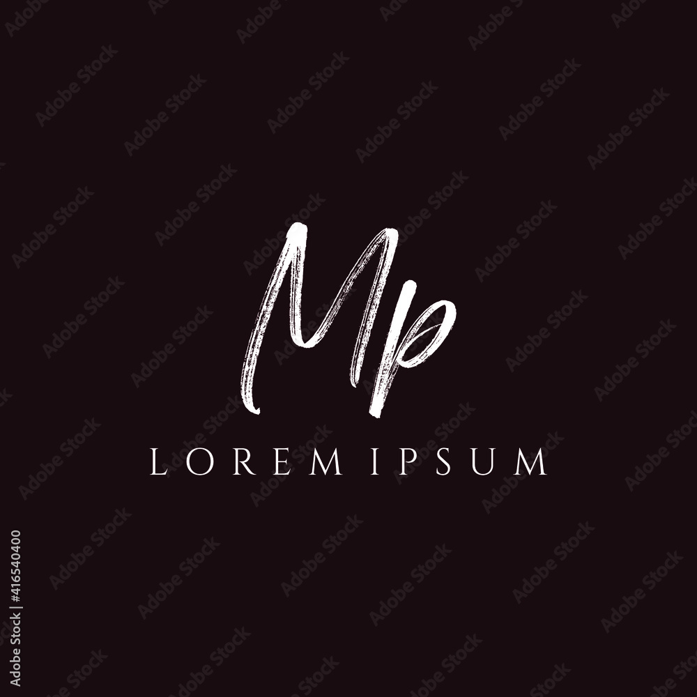 Letter MP luxury logo design vector Stock Vector | Adobe Stock