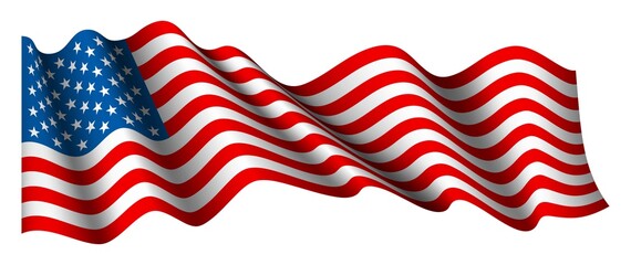 United States Flag Vector Closeup Illustration