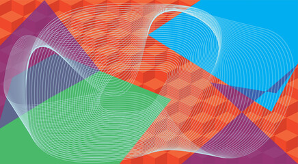 Abstract cubes background