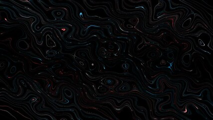 Wall Mural - swirl abstract colorful neon line in blue and red color swirl on black background. futuristic modern