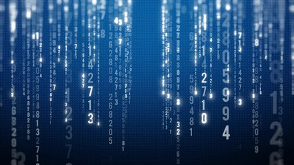 Wall Mural - big data binary technology concept