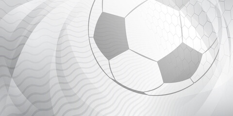 Sticker - Football or soccer background with big ball in gray colors