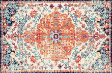 Carpet Bathmat And Rug Boho Style Ethnic Design Pattern With Distressed Texture And Effect
