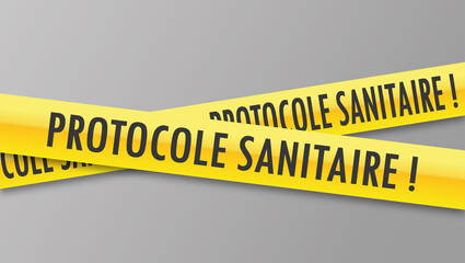 Wall Mural - Logo protocole sanitaire.