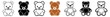Teddy Bear Icon Brown Teddy Bear Toy Set | Teddy Bears Icon Love Vector Illustration Logo | Stuffed Teddy-Bear Happy Teddy Bear Icon Isolated Collection