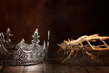 Kings Crown And The Crown Of Thorns