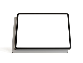 Wall Mural - Tablet isolated on white background. 3d illustration.