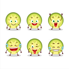 Canvas Print - Cartoon character of slice of brussels sprouts with smile expression