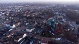 Fototapeta Miasto - Czeladź, województwo śląskie. Widok na miasto z drona.