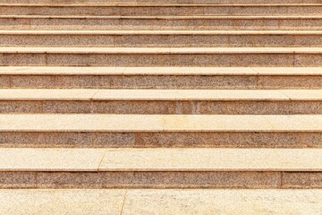 Poster - Exterior light brown sandstone stairs pattern and background