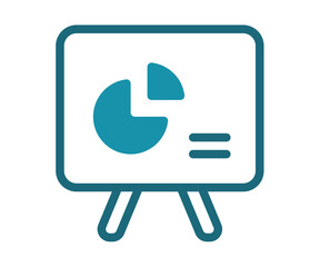 Wall Mural - presentation display chart single isolated icon with solid line style