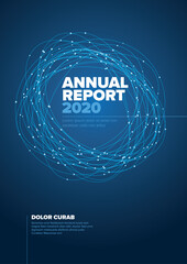 Wall Mural - Annual minimalistic report cover template