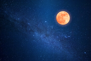 Wall Mural - full moon and stars