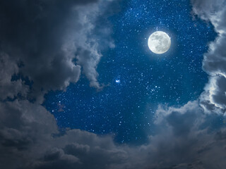 Wall Mural - full moon and stars