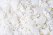 Full Frame Of White Soy Wax Flakes For Candle Making