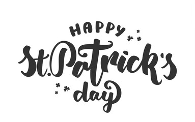 Fototapete - Vector Hand drawn lettering of Happy St. Patrick's Day.
