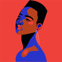 black woman vector illustration