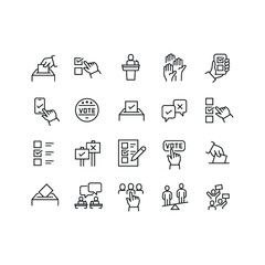 icon set vote  