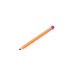 Sticker - pencil school supply isometric icon vector illustration design