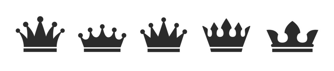 Wall Mural - Crown set icon . Vector illustration.