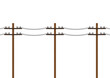 © Supakorn - Electric pole vector. electric pole on white background. free space for text. copy space.
